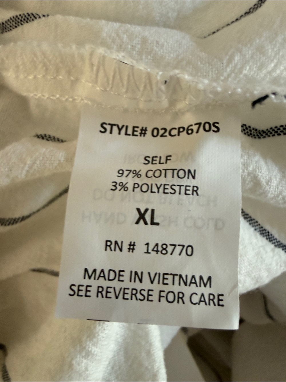 Sienna Sky White and Charcoal pinstripe summer weight Pant. - Picture 5 of 6
